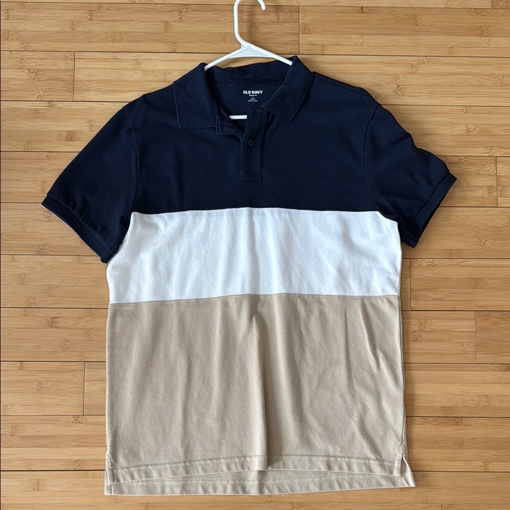 Old navy striped collared polo t shirt